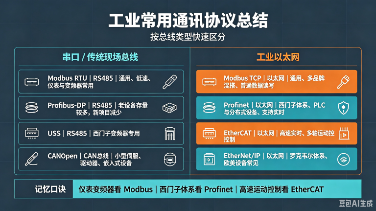 工业常用的通讯协议